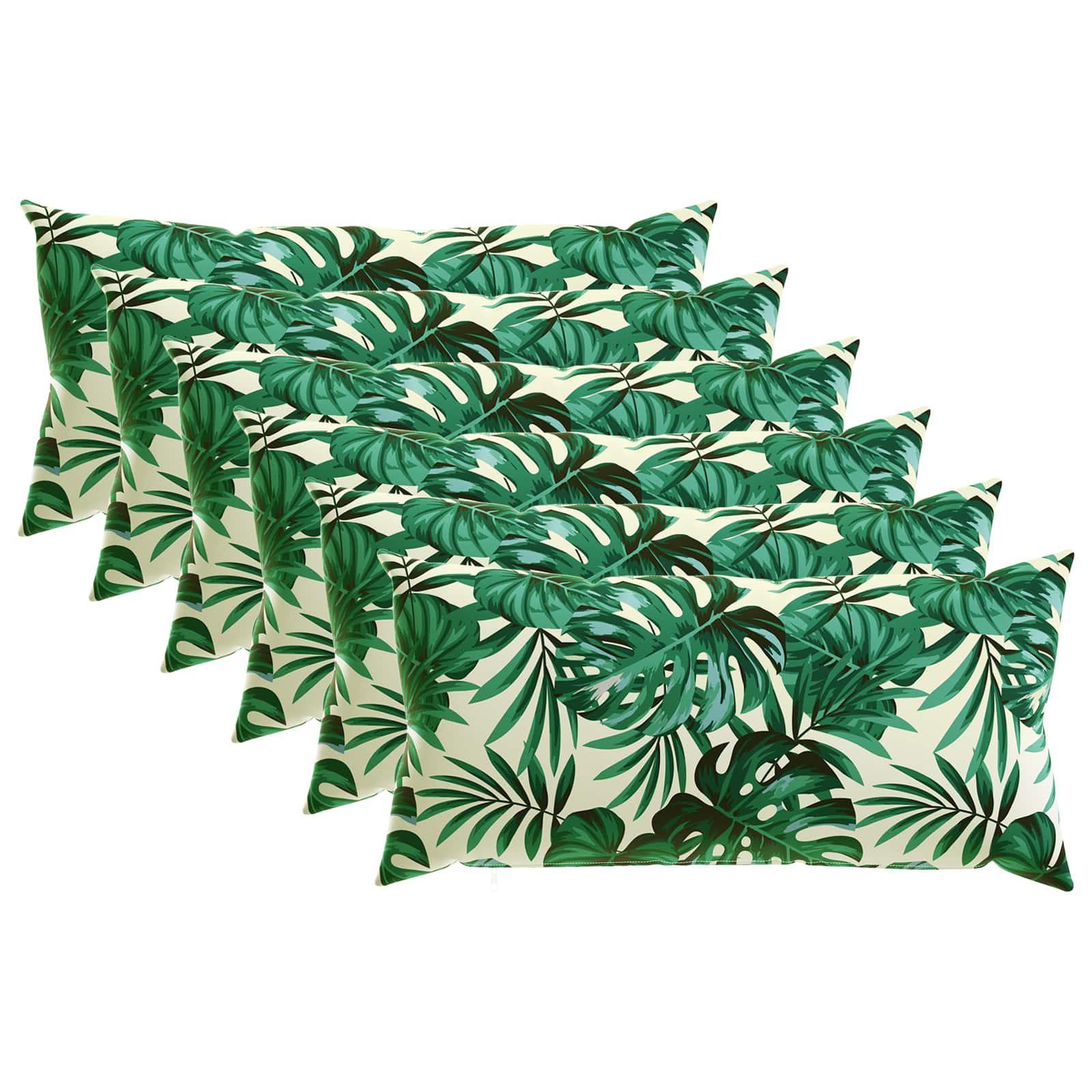 Kissen 6 Stk. Heerlen Blattmuster 40 X 70 Cm Polyester Vidaxl