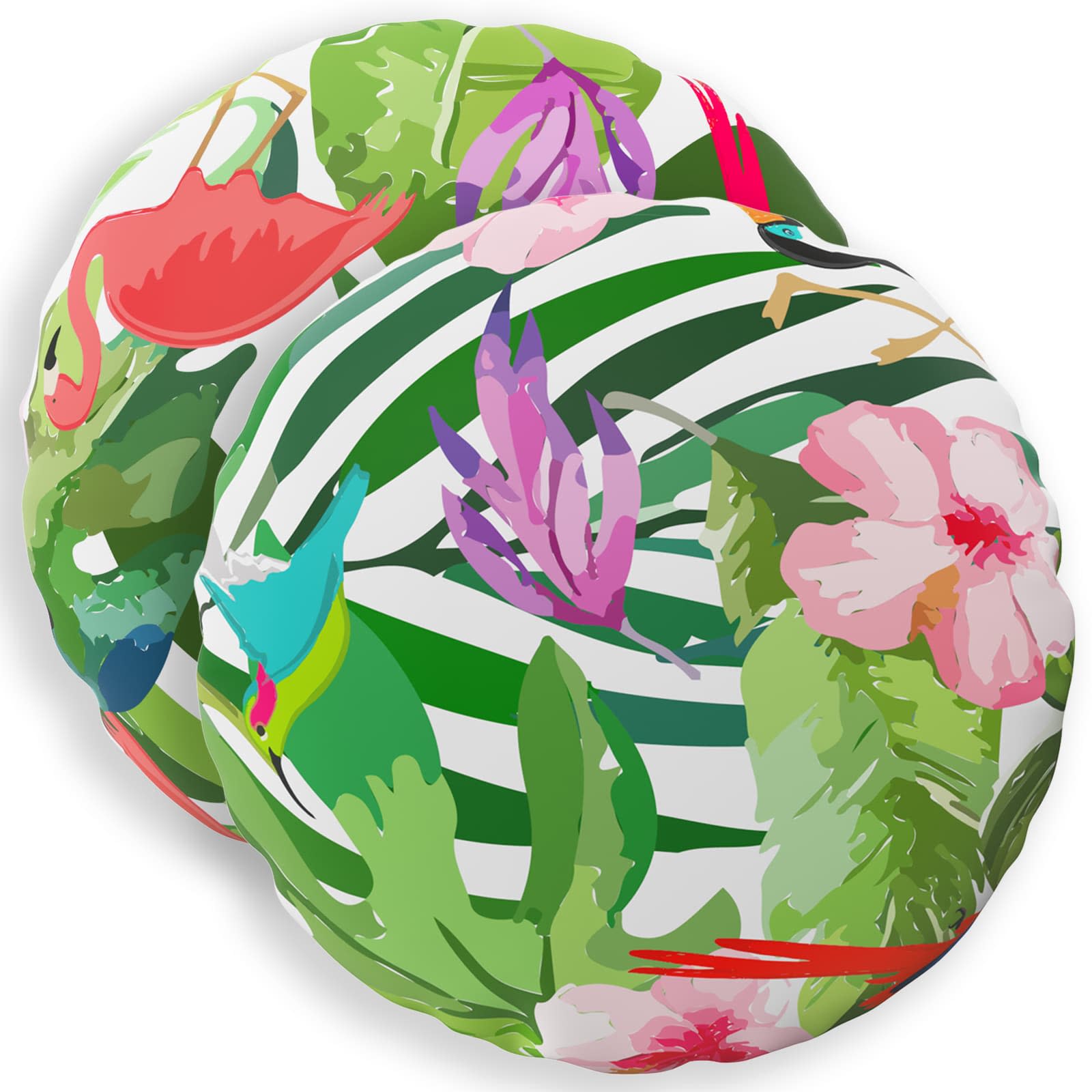 Kissen 2 Stk. Heerlen Mehrfarbig Ø 60 Cm Polyester Vidaxl