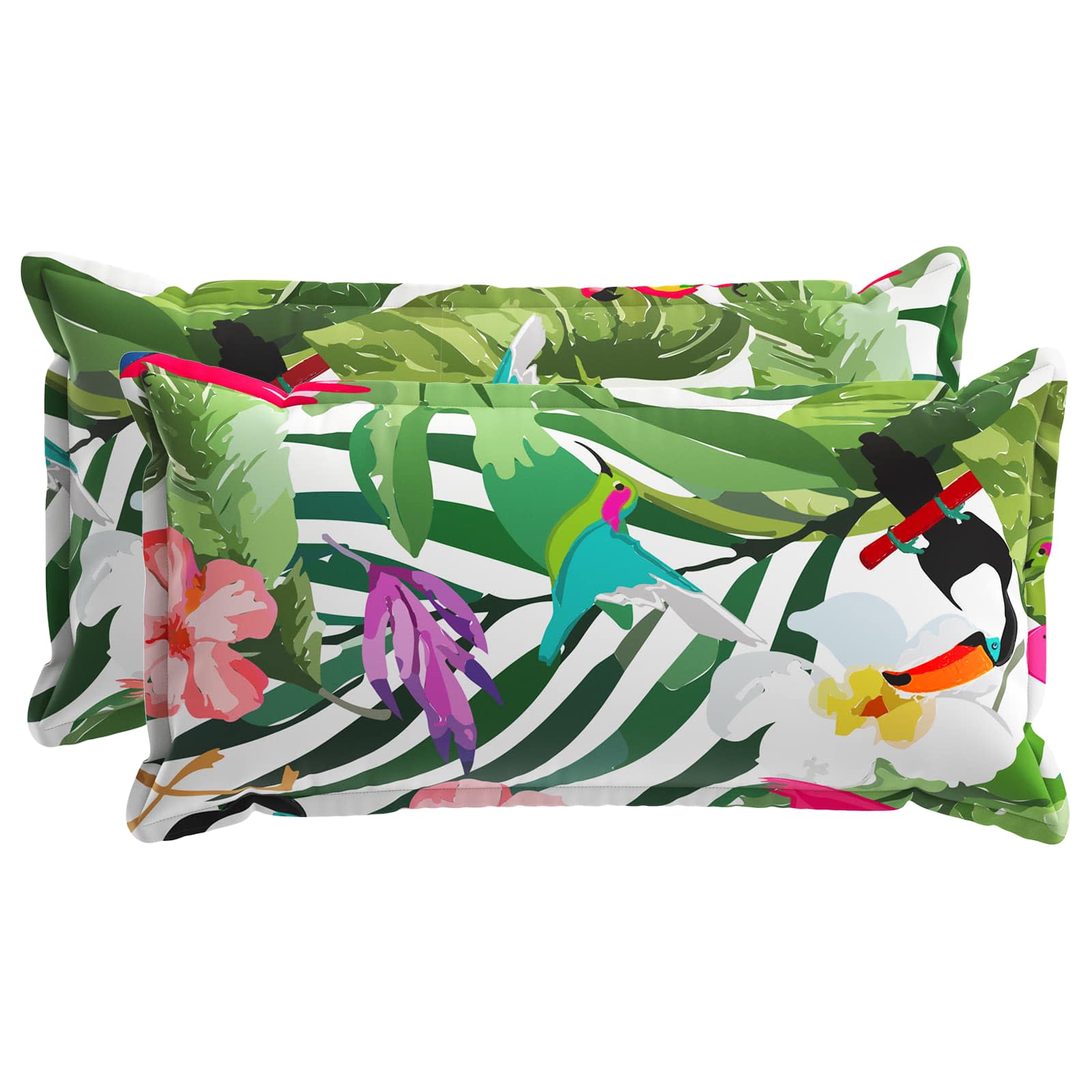 Kissen 2 Stk. Houten Mehrfarbig 40 X 70 Cm Polyester Vidaxl
