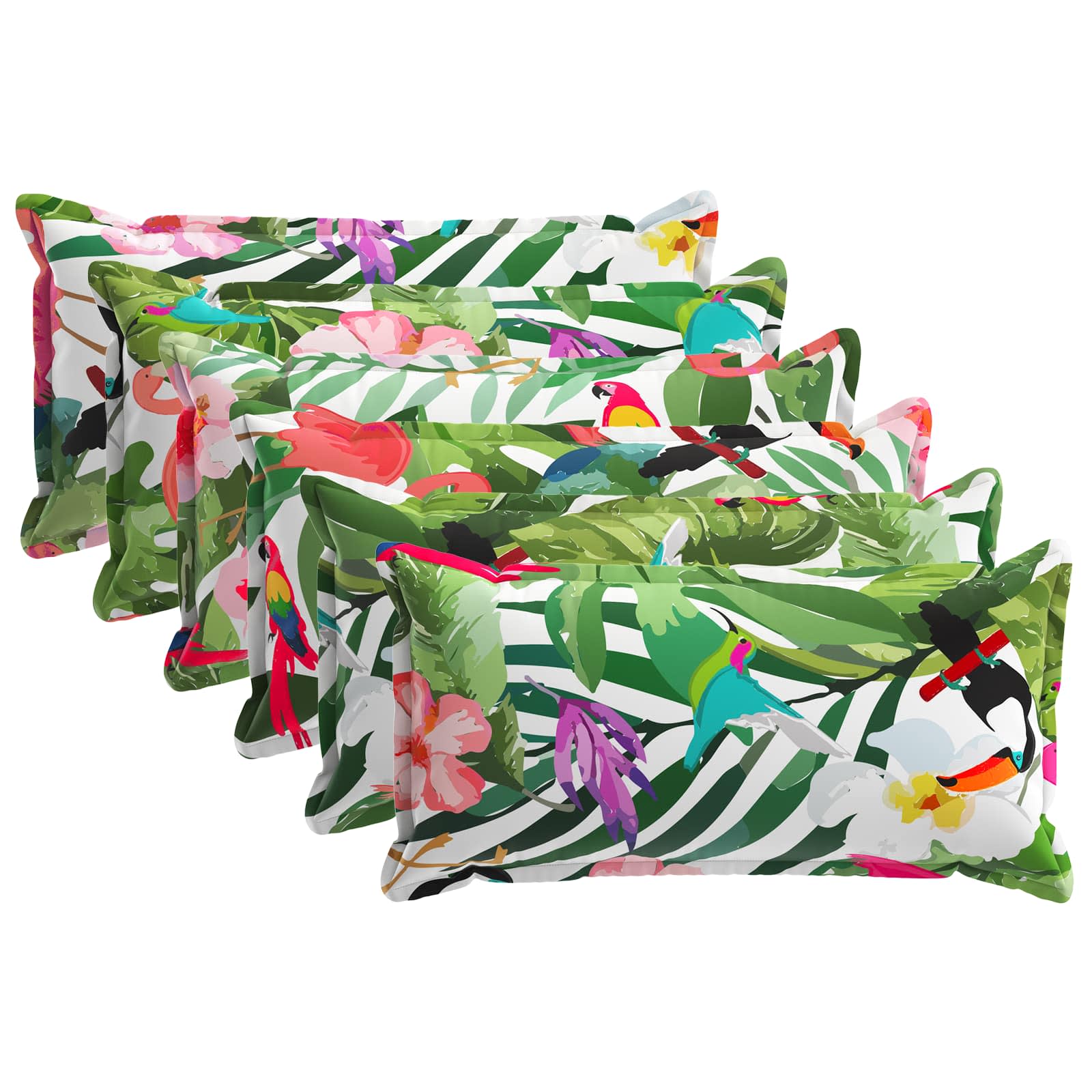 Kissen 6 Stk. Houten Mehrfarbig 40 X 70 Cm Polyester Vidaxl