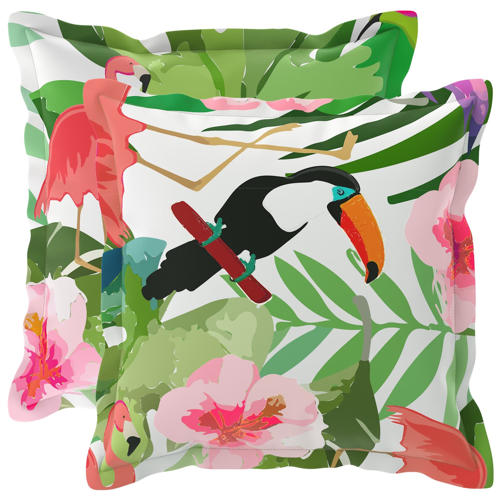 Kissen 2 Stk. Houten Mehrfarbig 50 X 50 Cm Polyester Vidaxl