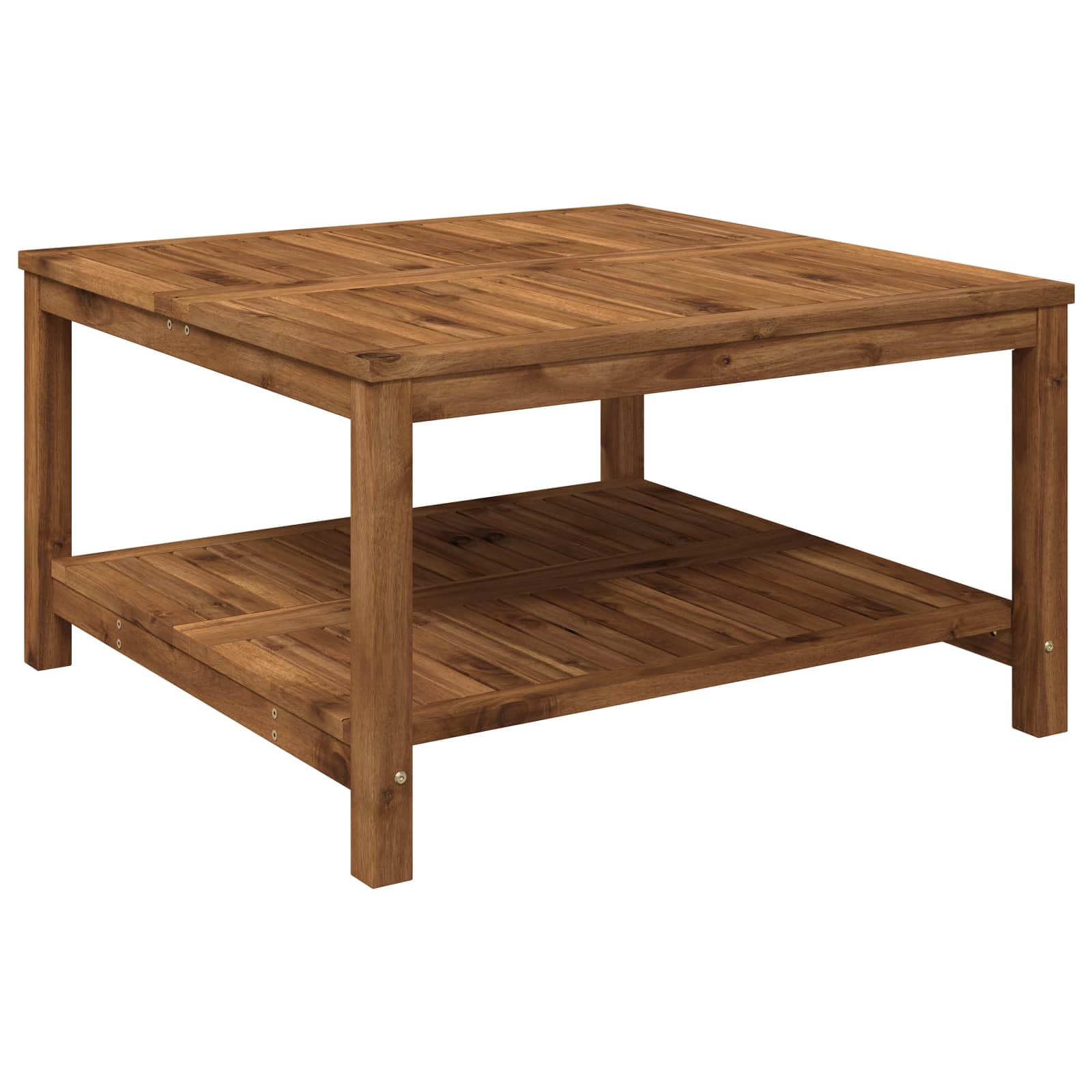 Couchtisch Natur 80,5 X 80 X 45 Cm Massivholz Akazie Vidaxl