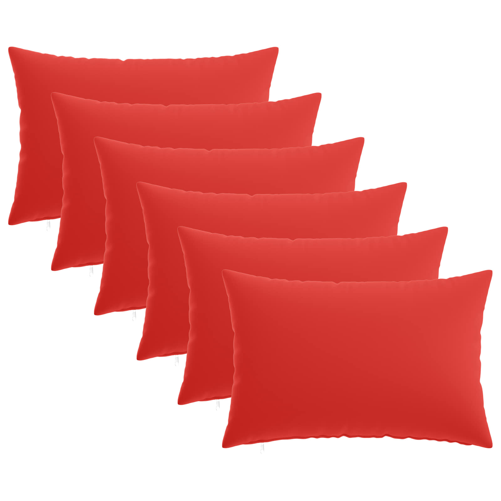Kissen 6 Stk. Heerlen Rot 30 X 50 Cm Polyester Vidaxl