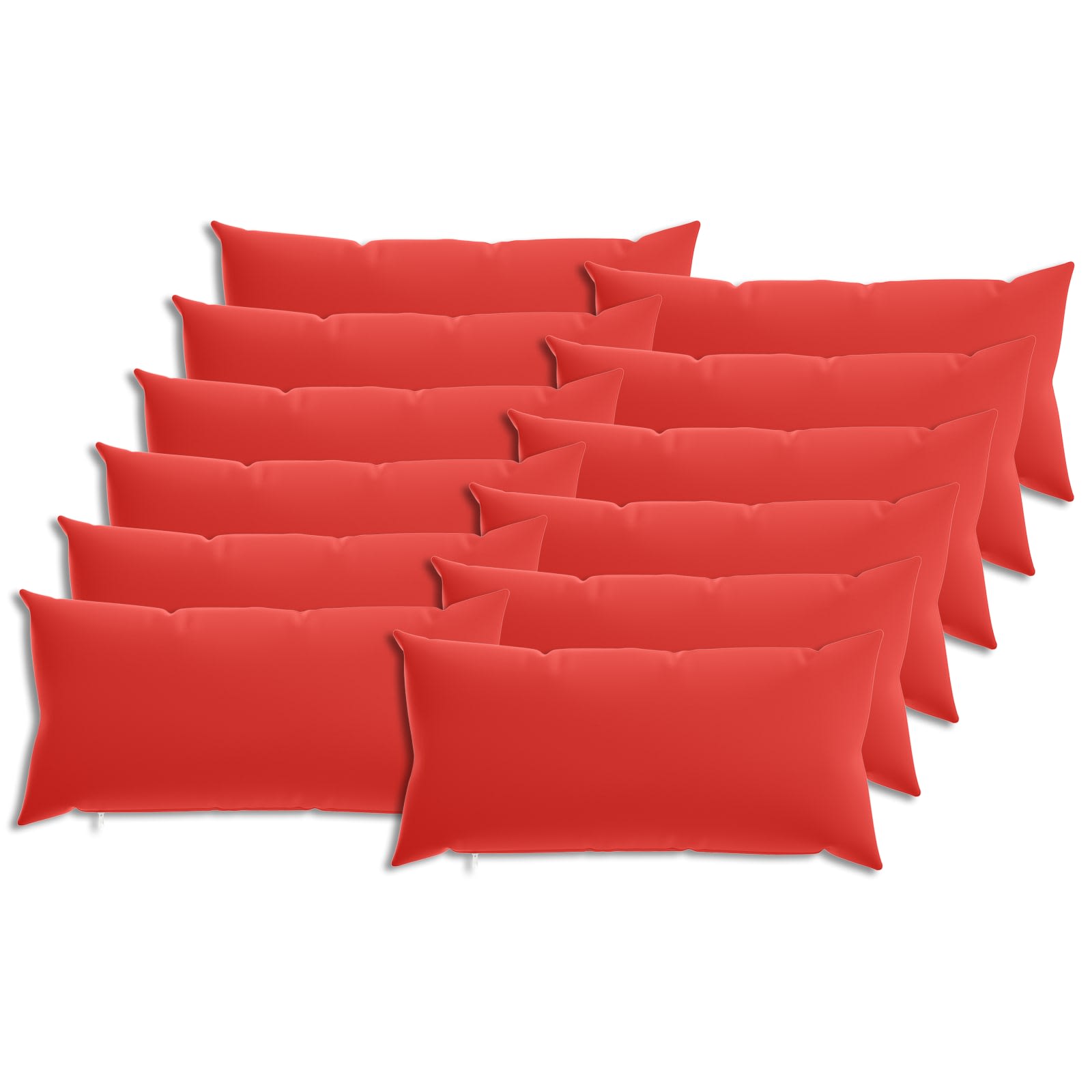 Kissen 12 Stk. Heerlen Rot 40 X 80 Cm Polyester Vidaxl