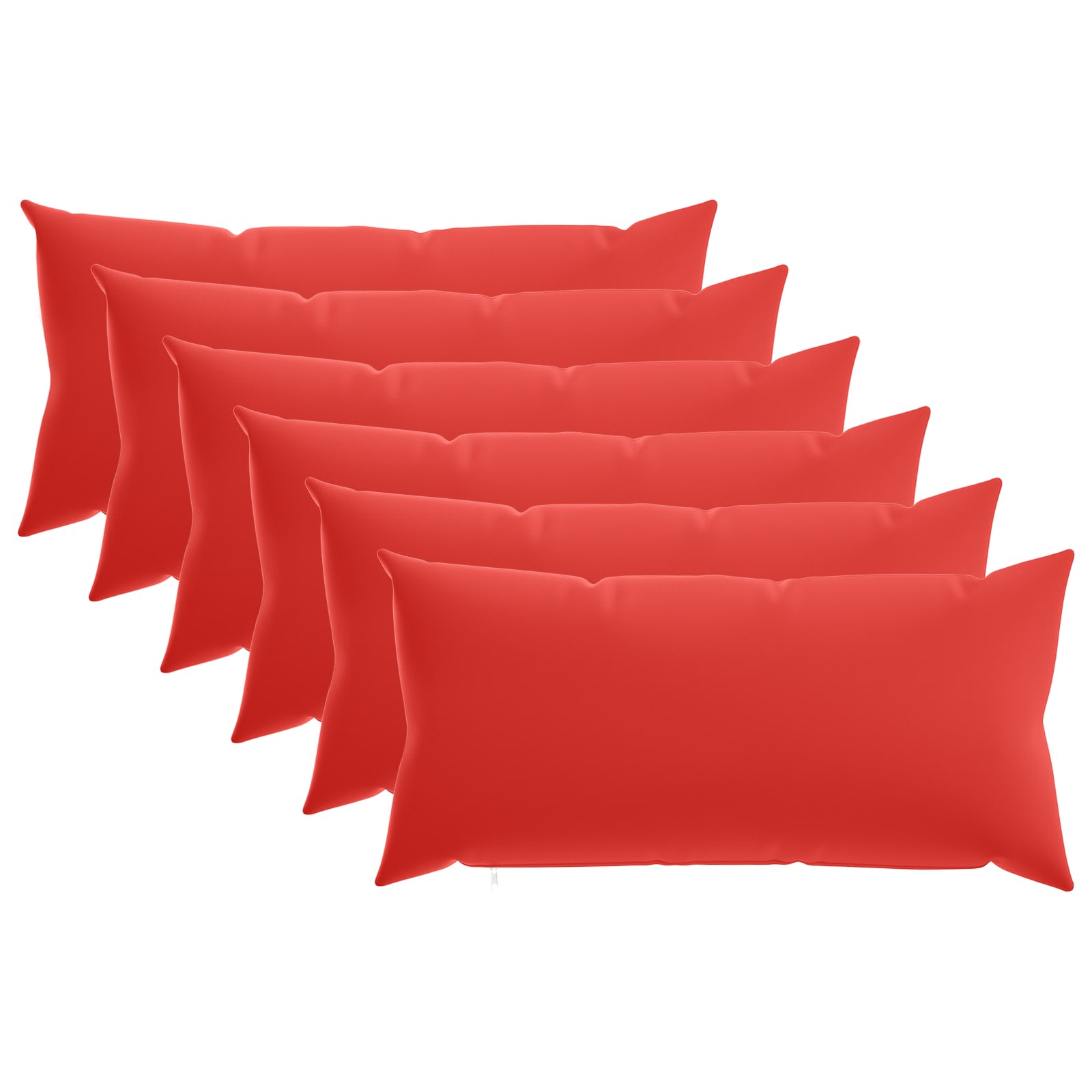 Kissen 6 Stk. Heerlen Rot 40 X 80 Cm Polyester Vidaxl