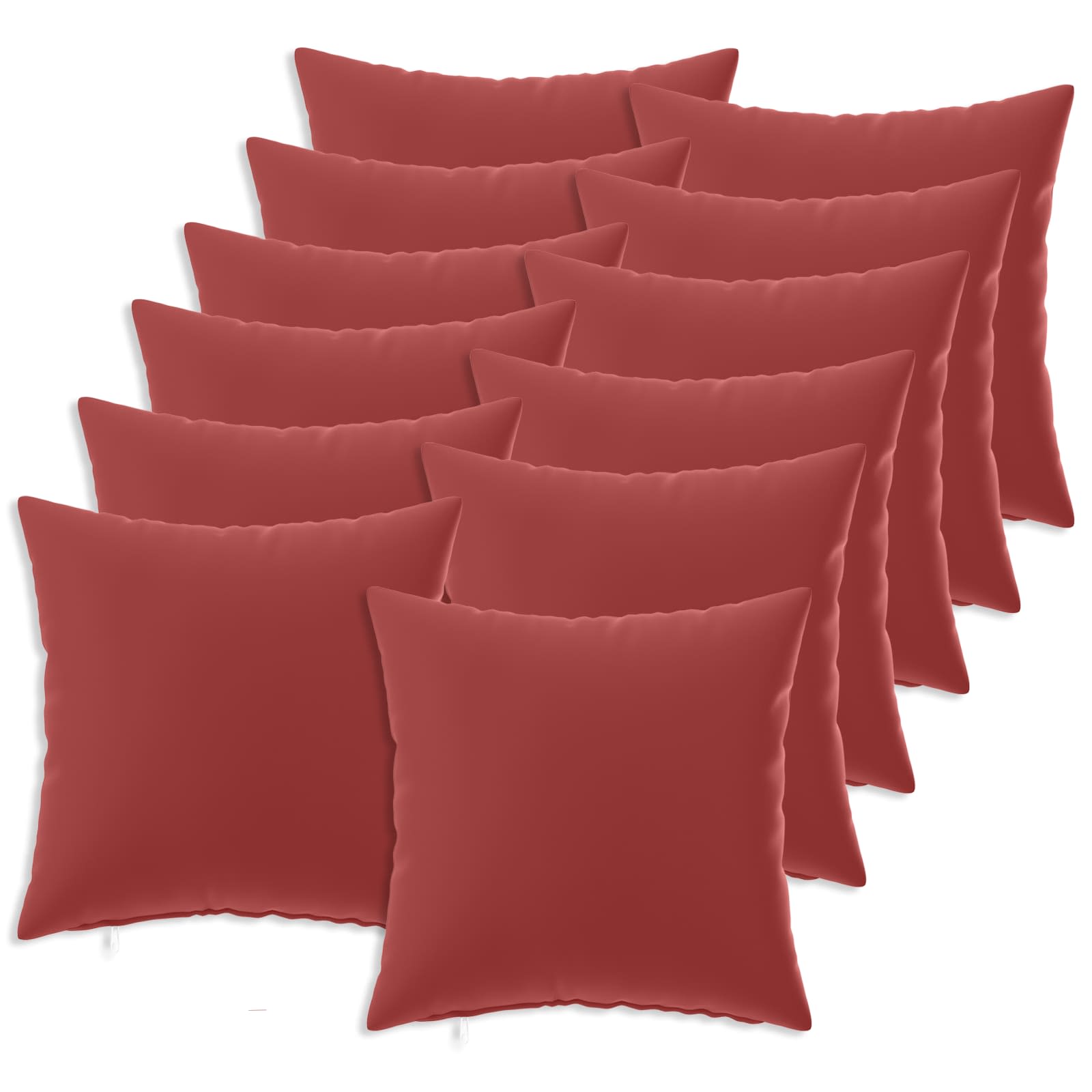 Kissen 12 Stk. Heerlen Weinrot 40 X 40 Cm Polyester Vidaxl