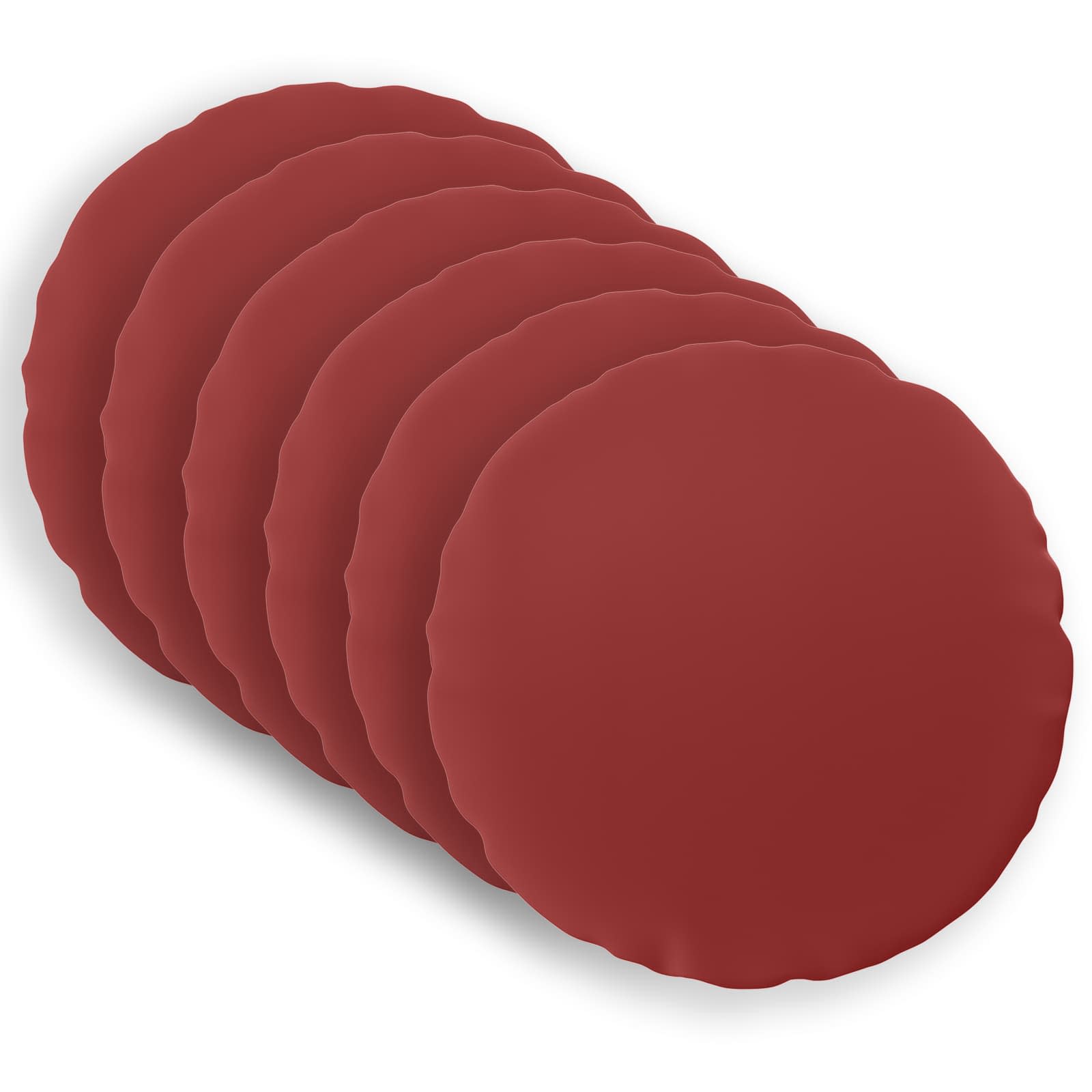 Kissen 6 Stk. Heerlen Weinrot Ø 50 Cm Polyester Vidaxl