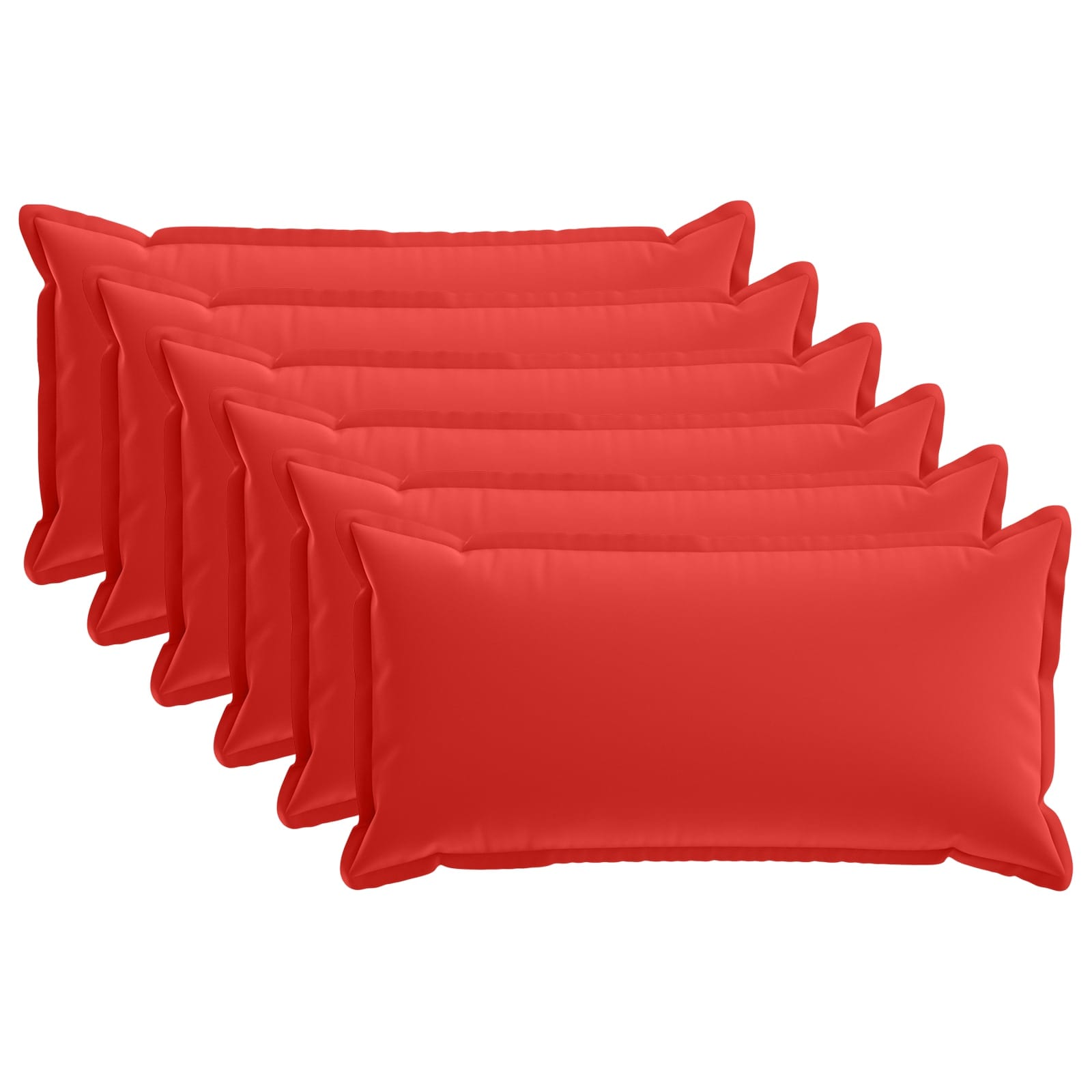 Kissen 6 Stk. Houten Rot 40 X 70 Cm Polyester Vidaxl