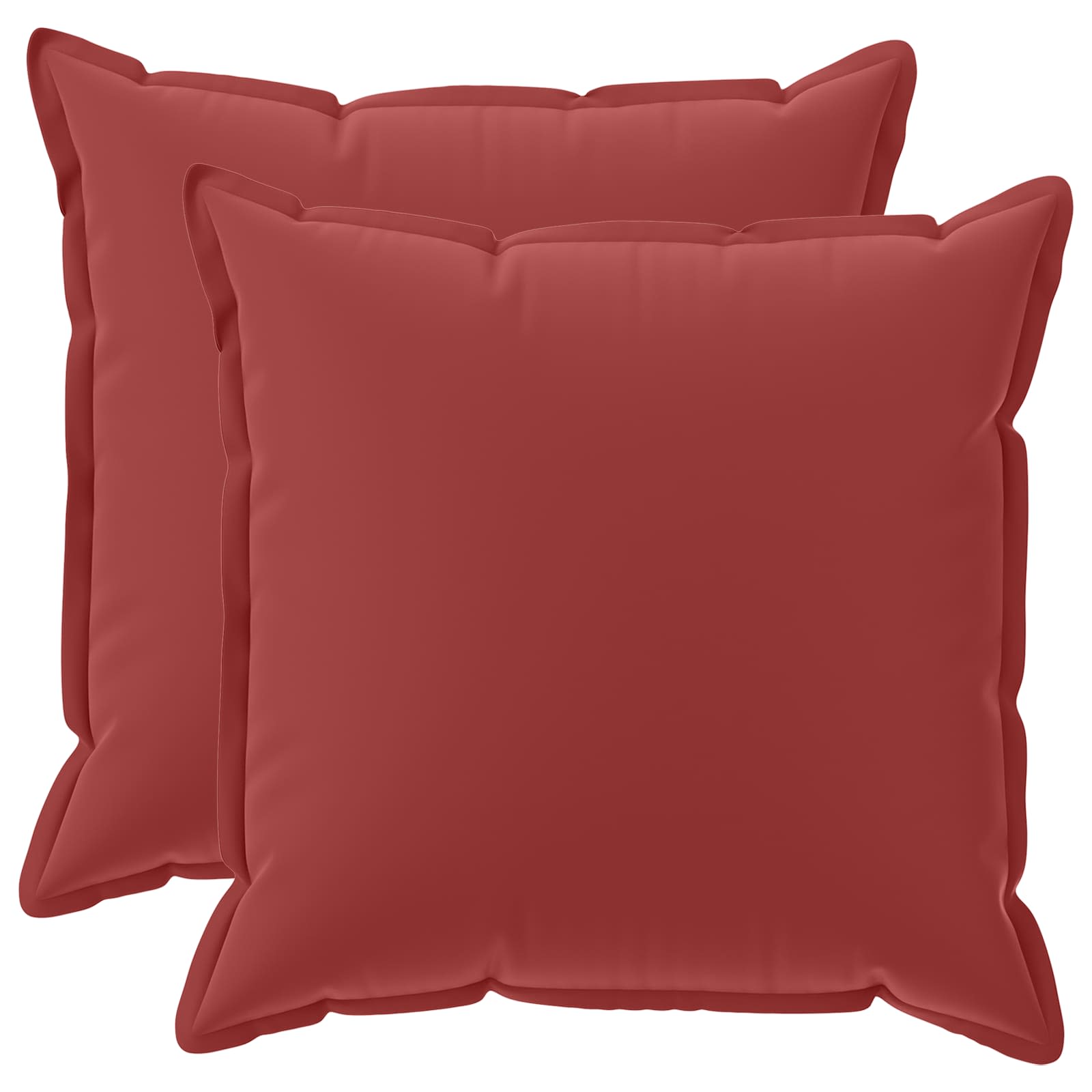 Kissen 2 Stk. Houten Weinrot 80 X 80 Cm Polyester Vidaxl