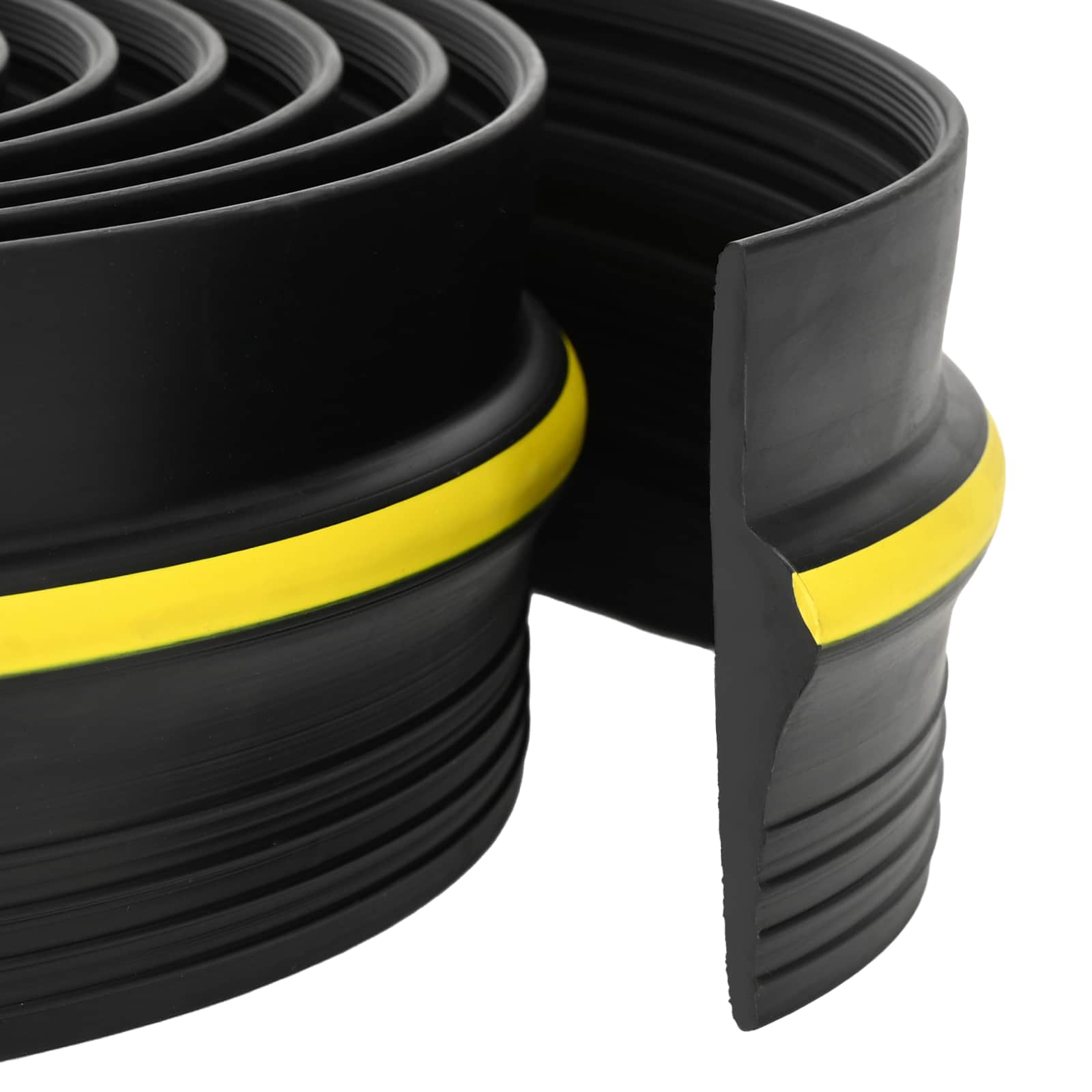 Vidaxl Garage Floor Seal Black And Yellow 12 X 90 Mm 4.5 M Pvc