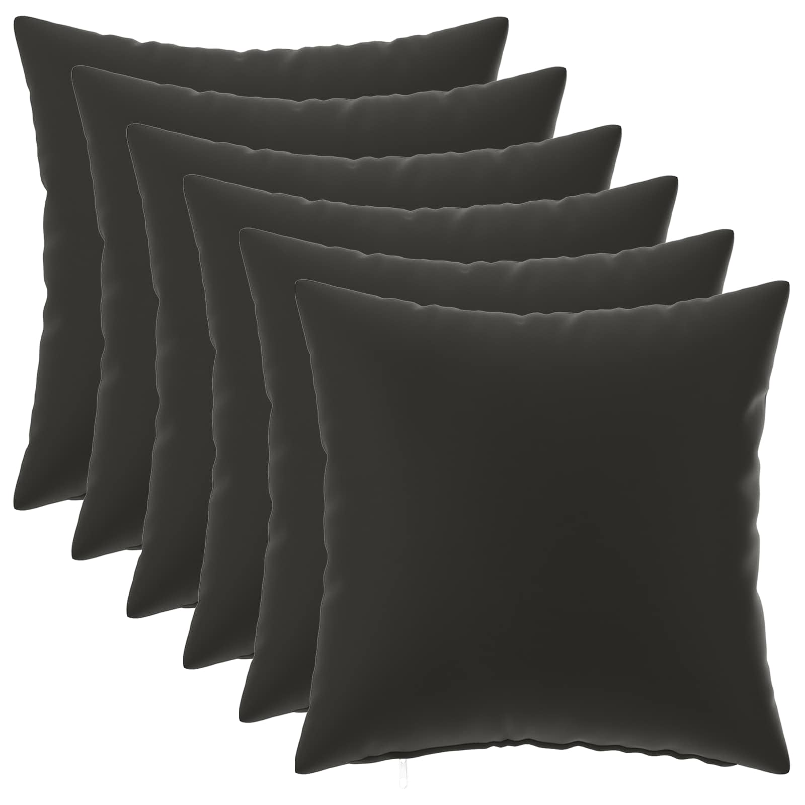 Kissen 6 Stk. Heerlen Schwarz 30 X 30 Cm Polyester Vidaxl