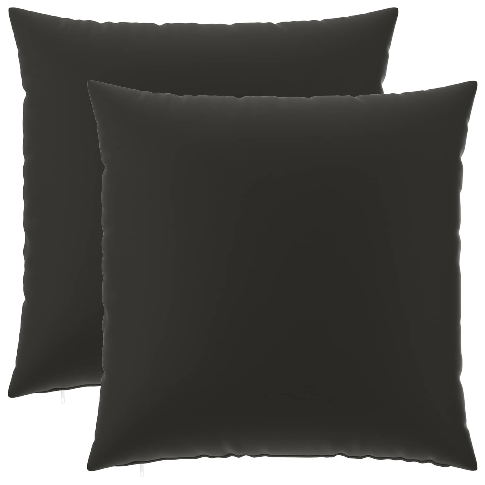 Kissen 2 Stk. Heerlen Schwarz 70 X 70 Cm Polyester Vidaxl