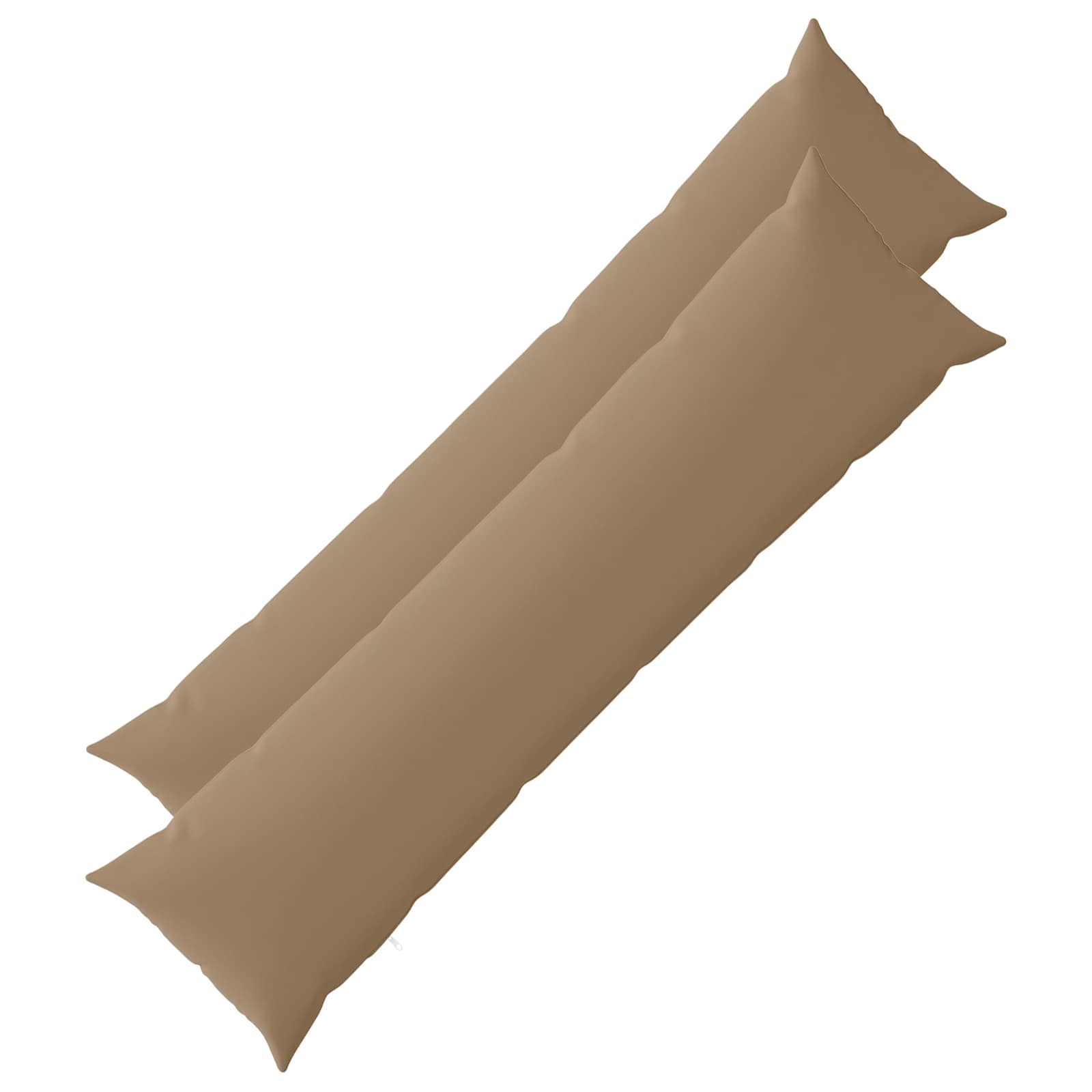 Kissen 2 Stk. Heerlen Taupe 40 X 145 Cm Polyester Vidaxl