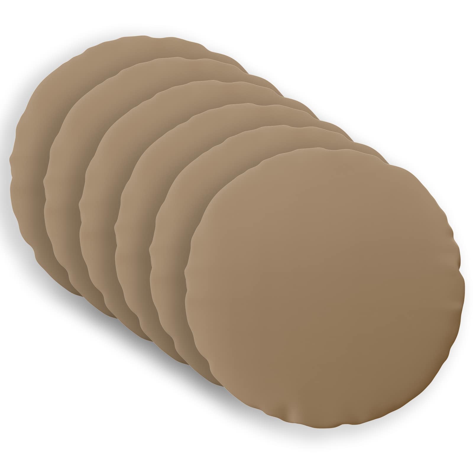 Kissen 6 Stk. Heerlen Taupe Ø 40 Cm Polyester Vidaxl