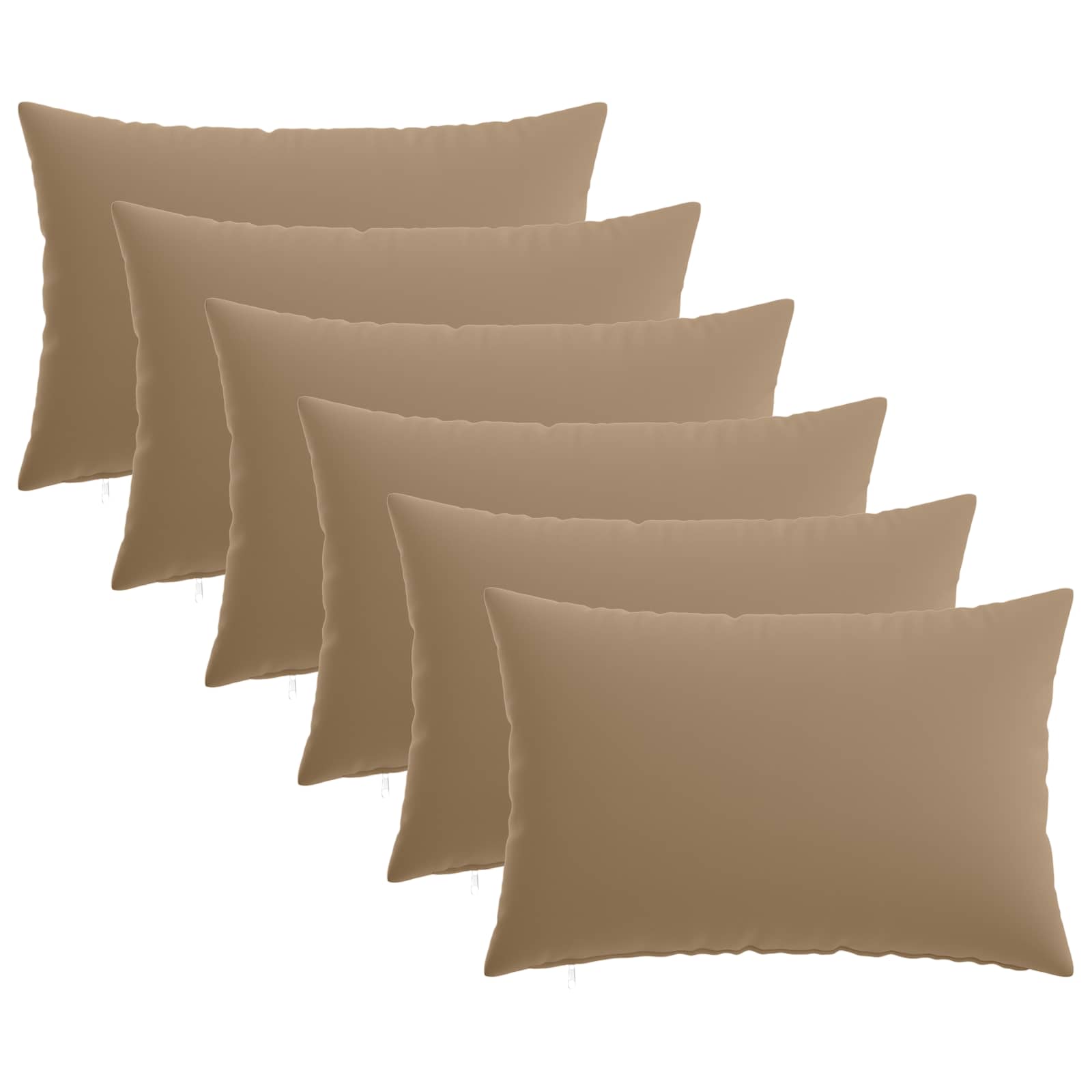 Kissen 6 Stk. Heerlen Taupe 40 X 60 Cm Polyester Vidaxl