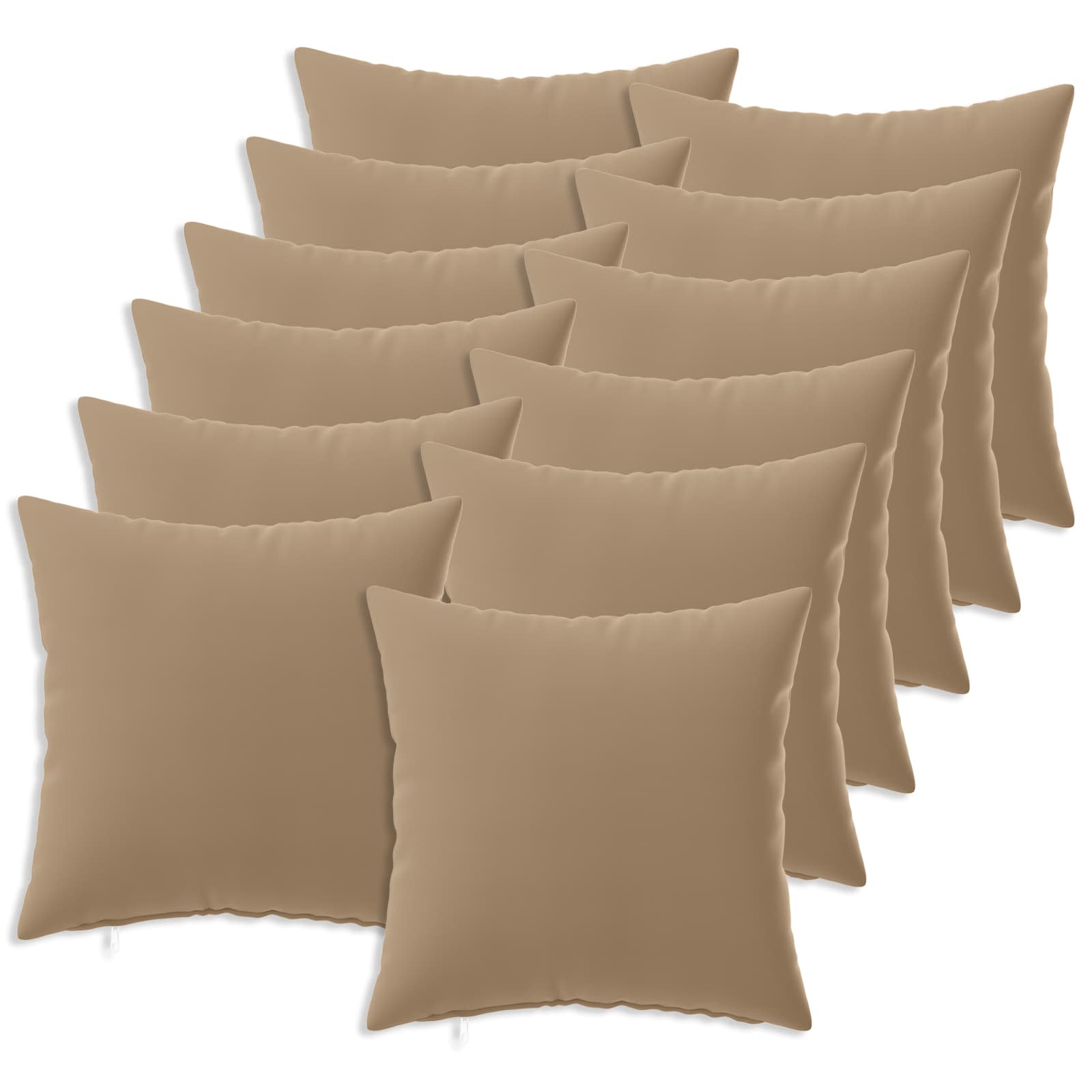 Kissen 12 Stk. Heerlen Taupe 40 X 40 Cm Polyester Vidaxl