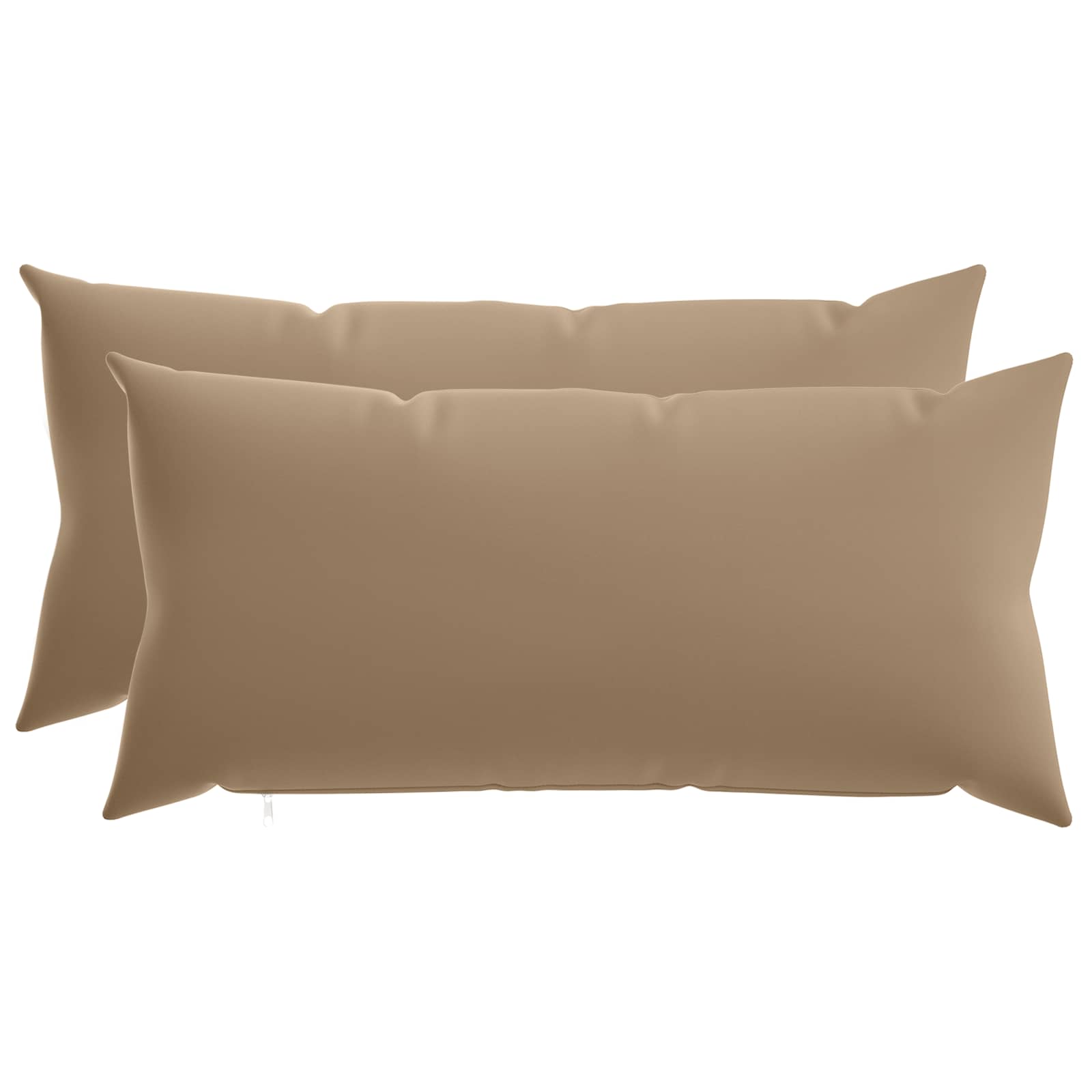 Kissen 2 Stk. Heerlen Taupe 40 X 70 Cm Polyester Vidaxl