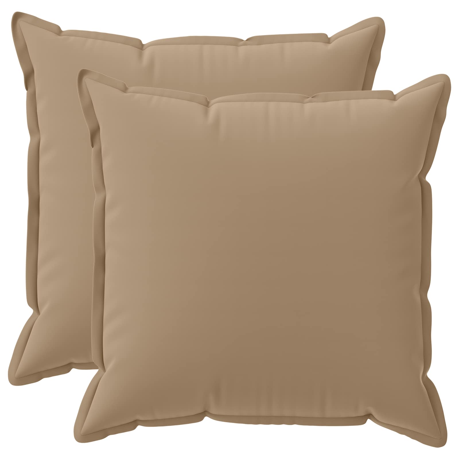 Kissen 2 Stk. Houten Taupe 55 X 55 Cm Polyester Vidaxl