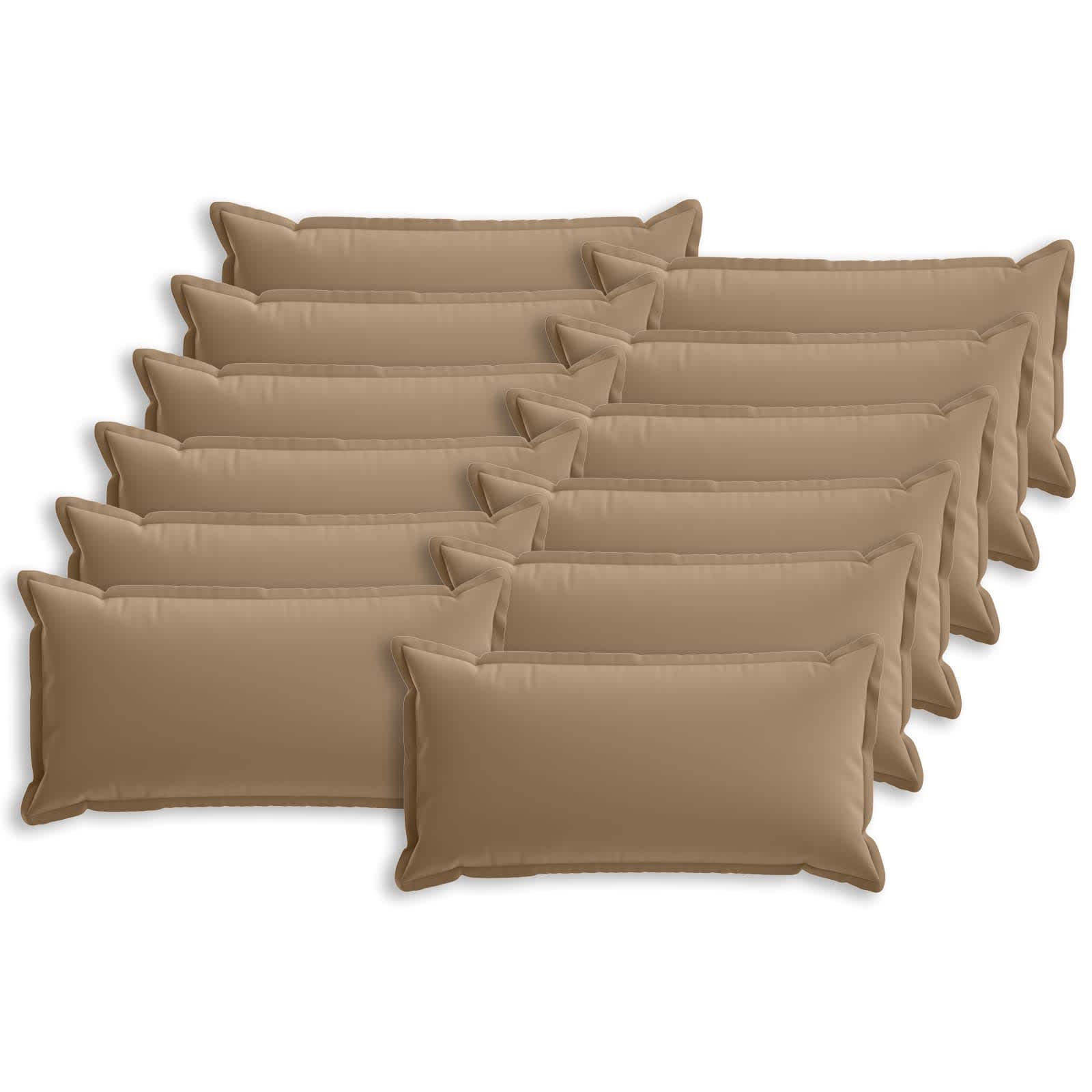 Kissen 12 Stk. Houten Taupe 40 X 80 Cm Polyester Vidaxl