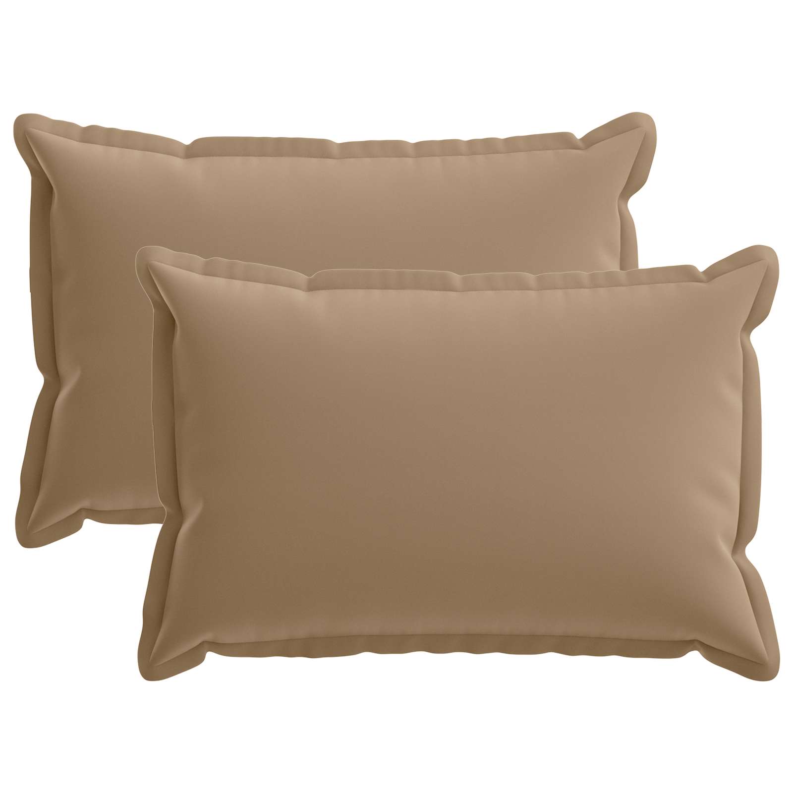 Kissen 2 Stk. Houten Taupe 50 X 75 Cm Polyester Vidaxl