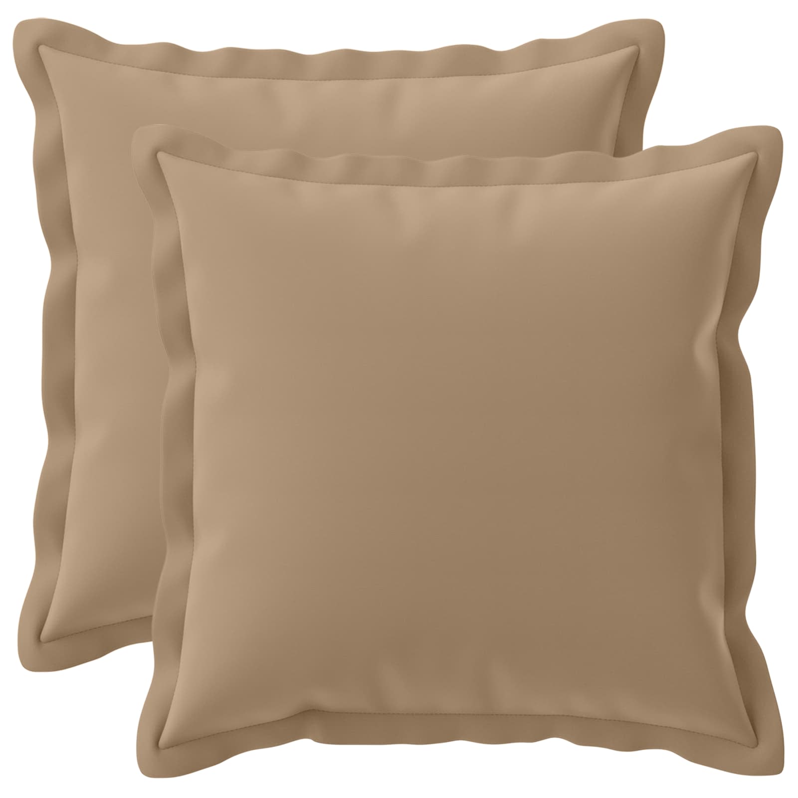 Kissen 2 Stk. Houten Taupe 50 X 50 Cm Polyester Vidaxl