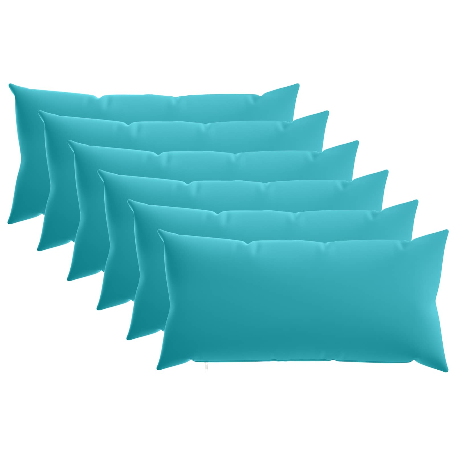 Kissen 6 Stk. Heerlen Türkis 40 X 80 Cm Polyester Vidaxl