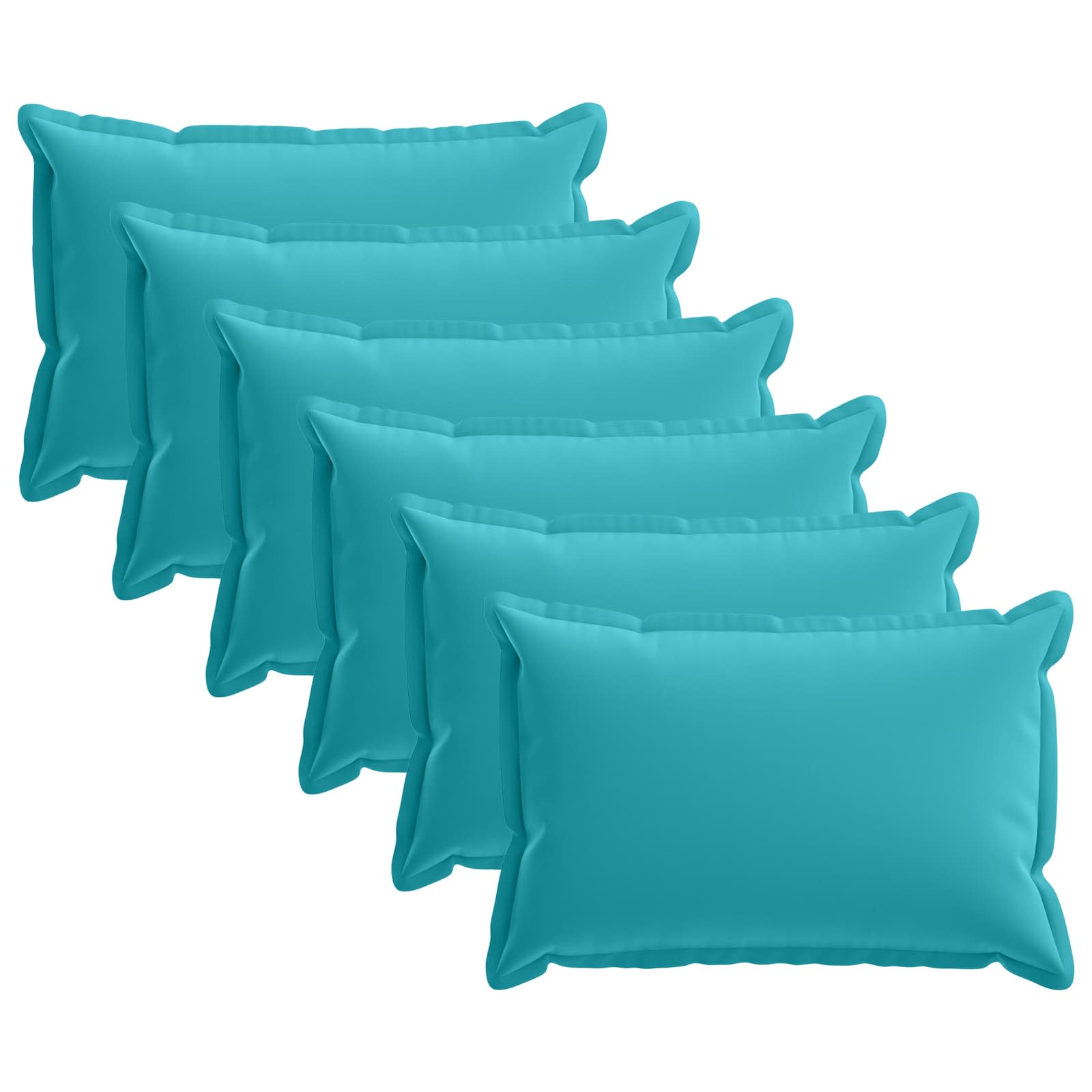 Kissen 6 Stk. Houten Türkis 30 X 50 Cm Polyester Vidaxl