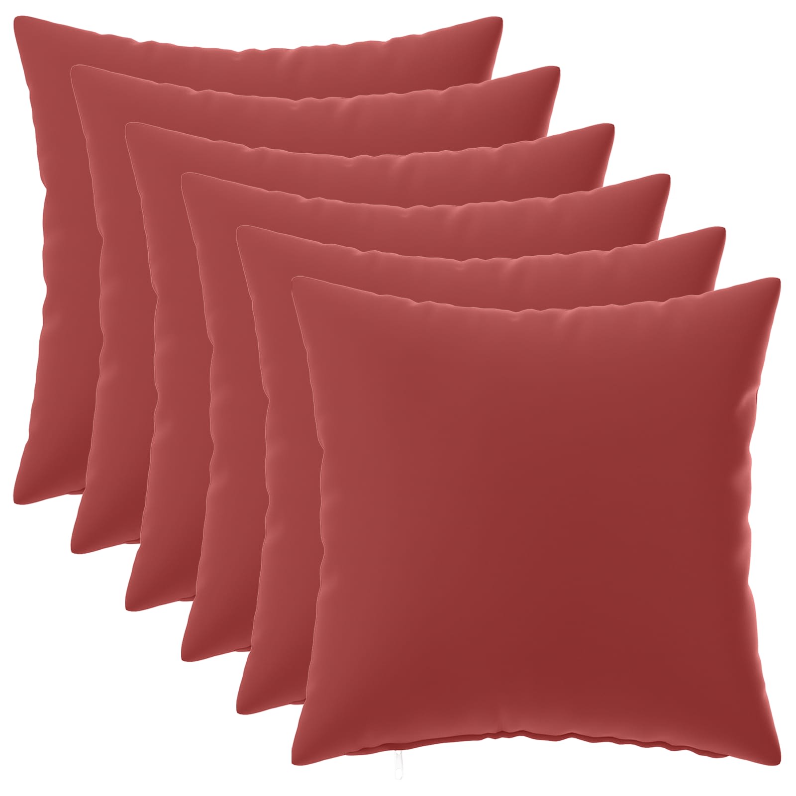 Kissen 6 Stk. Heerlen Weinrot 50 X 50 Cm Polyester Vidaxl