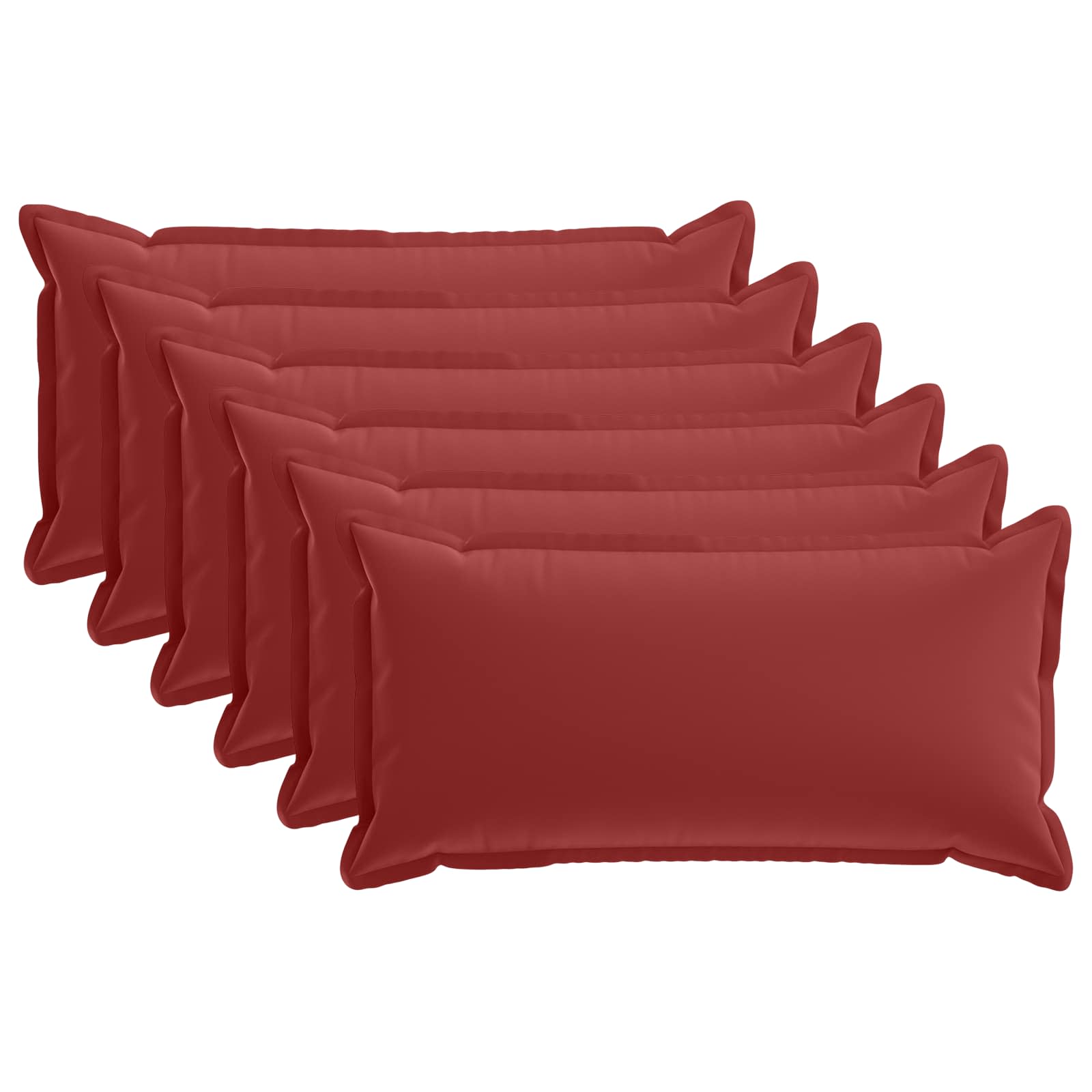 Kissen 6 Stk. Houten Weinrot 40 X 70 Cm Polyester Vidaxl