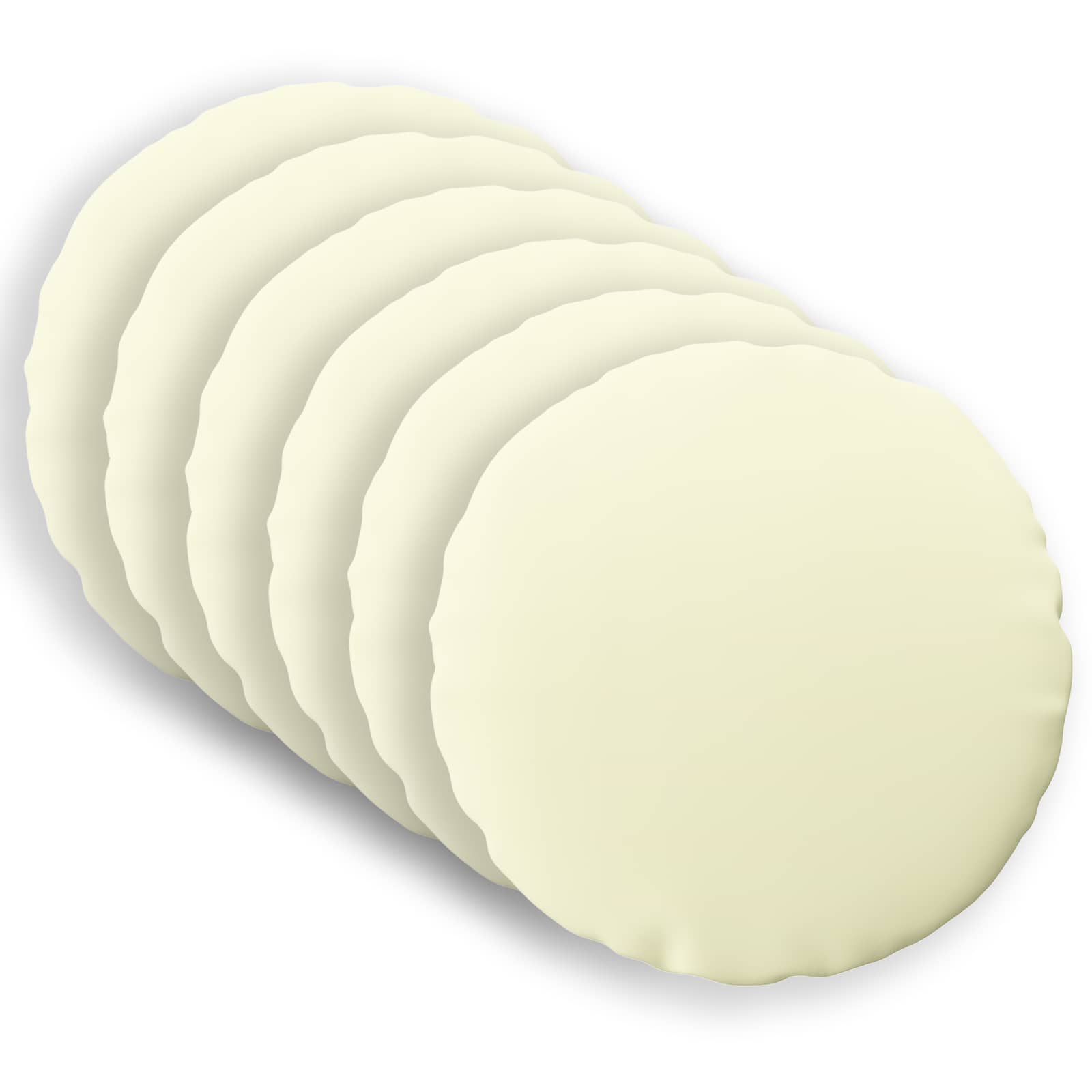 Kissen 6 Stk. Heerlen Creme Ø 40 Cm Polyester Vidaxl