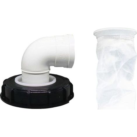 Ibc 90°-sieb Mit Deckel, 163 Mm Nylon-regenwasserfilter, Waschbar, Mit Deckel Für Ibc-regenwassertank Dn 150