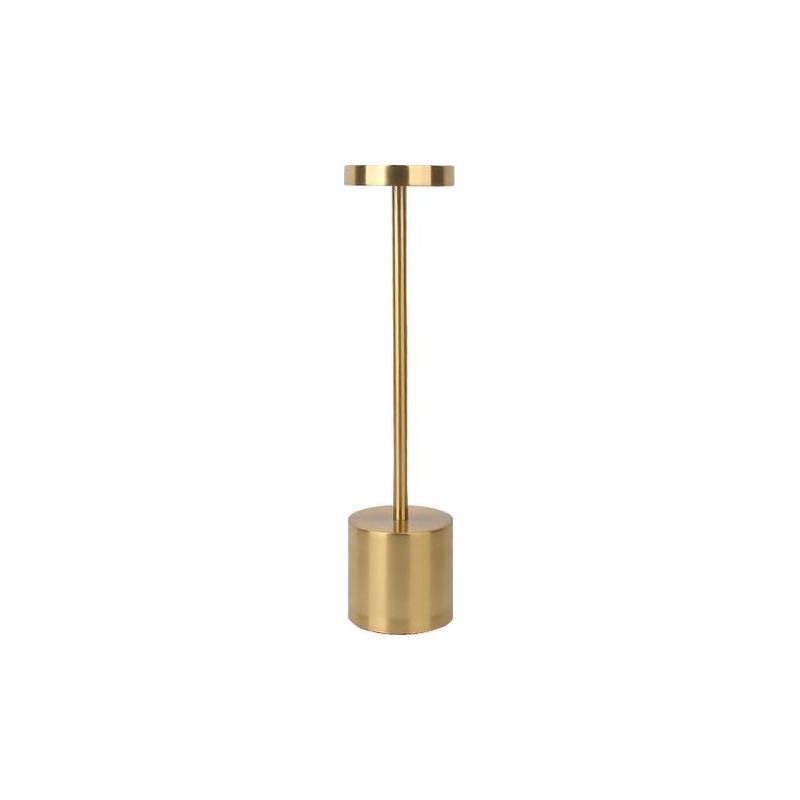 Kabellose Led-tischleuchte, Kleine Wiederaufladbare Schreibtischlampe Aus Metall, 2 Helligkeitsstufen, Moderne Lampe Für Hotels, Restaurants Und Schlafzimmer (gold)