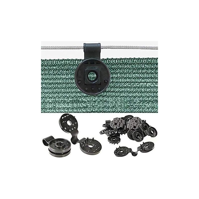 Autoclips, Spezialclip Mit Öse, Sichtschutzbefestigung Für Zaungewebe, Schattierungsnetz, Winddichtes Gewebe, Befestigungen Für Outdoor-netze Mit Haken, Nähclips (50)