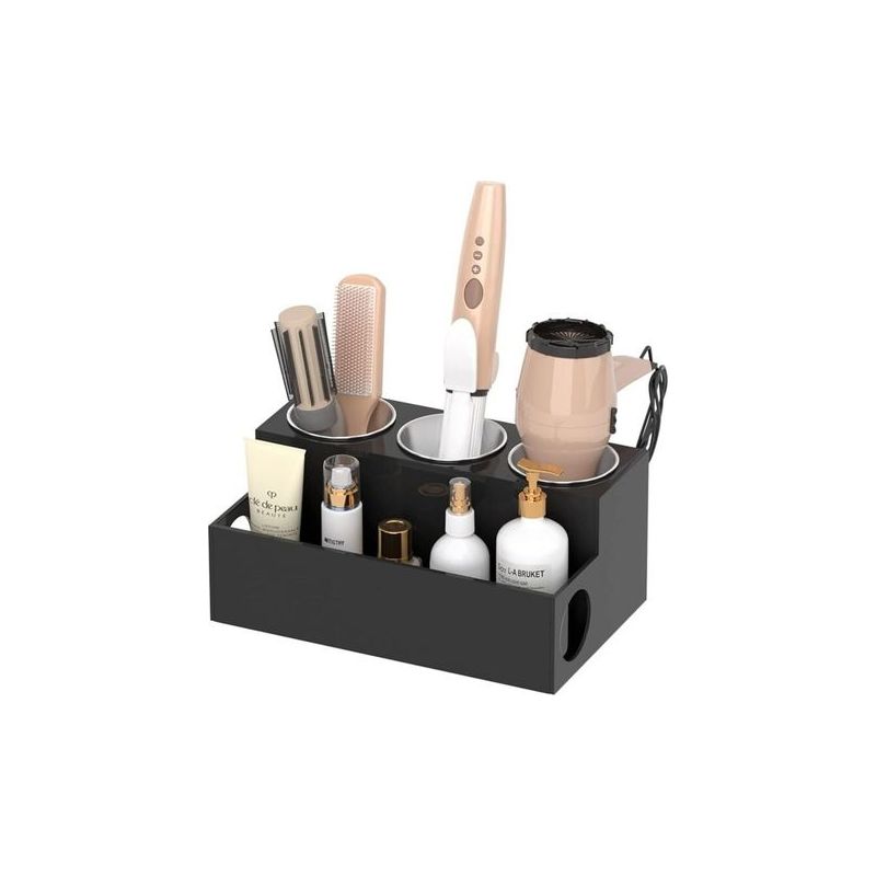 Organizer Für Haarstyling-werkzeuge, Schwarzer Acryl-haartrocknerhalter, Badezimmerregal-haartrocknerständer.