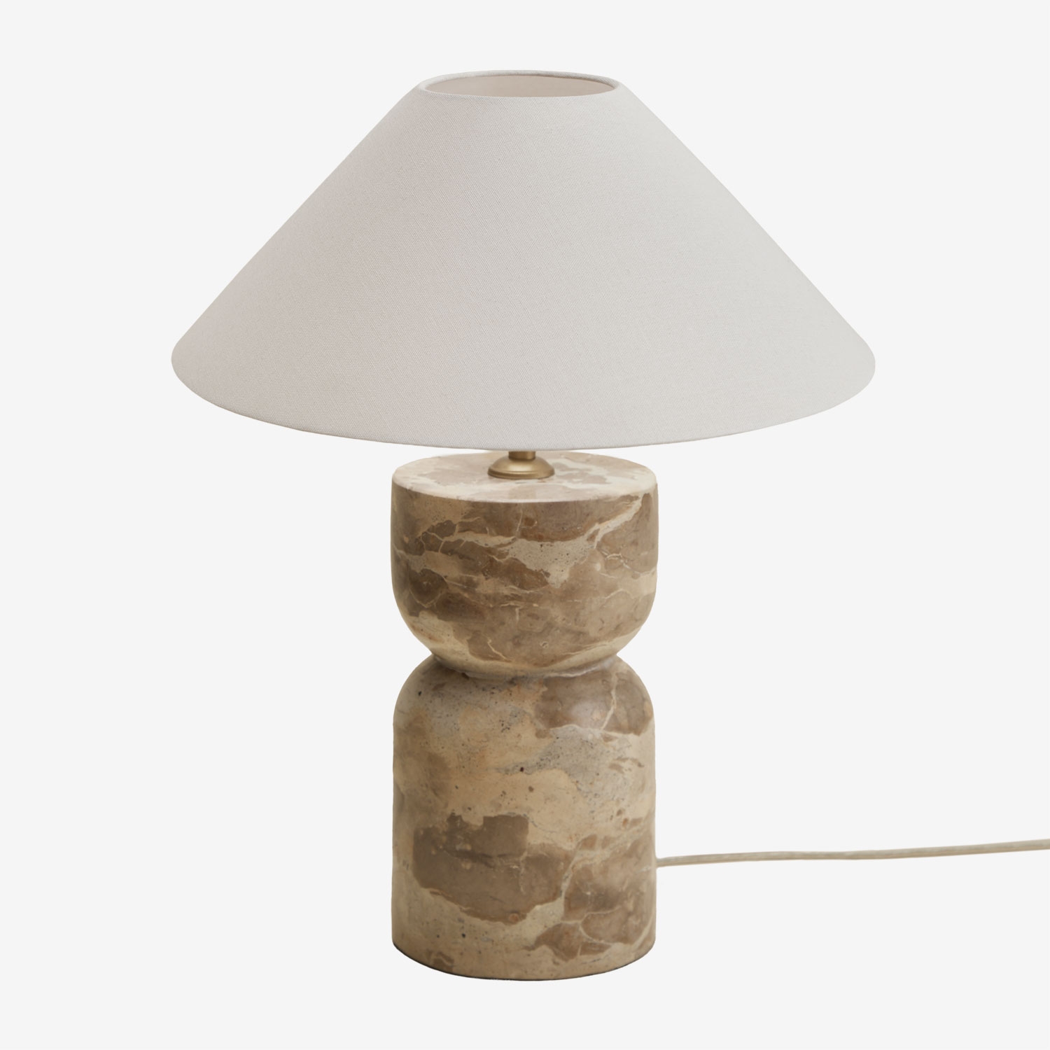 Sklum Tischlampe Aus Naturstein Diniz Beiger Marmor Panther