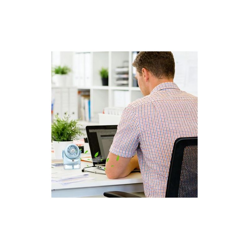 Wiederaufladbarer, Tragbarer Ventilator – Kompakter Mini-ventilator Mit Geringem Geräuschpegel – Ideal Für Schreibtisch Und Reisen – Blau