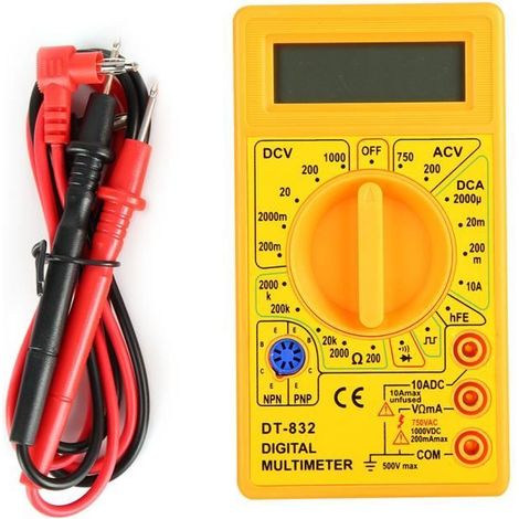 Vgeby Dt-832 Tragbares Multimeter, Handmultimeter, Ac/dc-spannungs-/stromwiderstandsmessgerät Mit Ywey