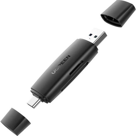 Ugreen Usb-c Sd-kartenleser – Usb 3.0-adapter – 5 Gbit/s Übertragungsgeschwindigkeit – Unterstützt 512 Gb – Schwarz-gelb