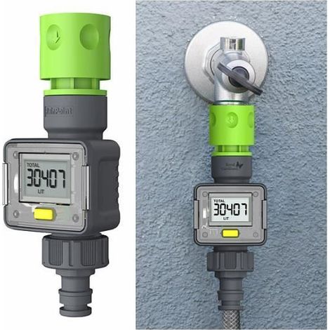 Digitaler Wasserzähler – Royal Gardineer – Außengerät – Digitalanzeige – 4 Messwerte – Cr2032-batterie – Ywey