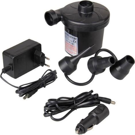 Gochange Elektrische Luftpumpe Zum Aufblasen Und Entleeren Von Matratzen Mit 3 Düsen Für Campingbetten, Möbel Und Auto B08010-ywey