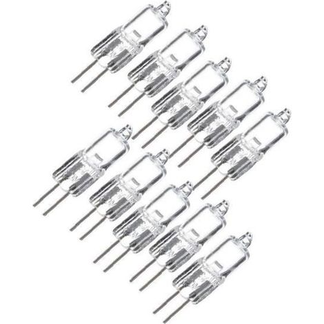 20-w-12-v-halogen-kapsellampen, Einseitig Gesockelt, Klares, Glänzend Weißes Glas, Bi-pin-sockel (g4), 10er-packung – Ywey