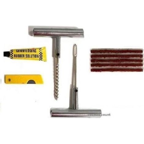 Professionelles Reifenreparaturset + 5 Neue Stopfen - Ywey