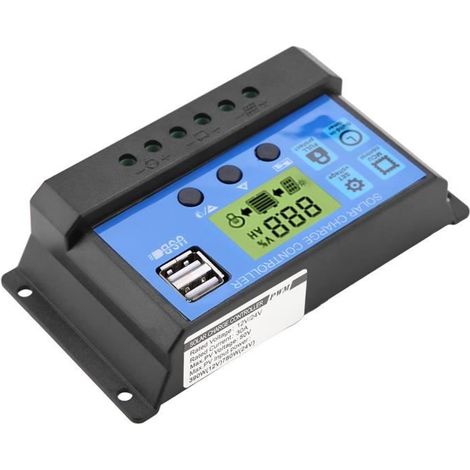 Dioche 12v Pwm 12v 24v Dual Usb Solar-laderegler Mit Lcd-display - Ywey