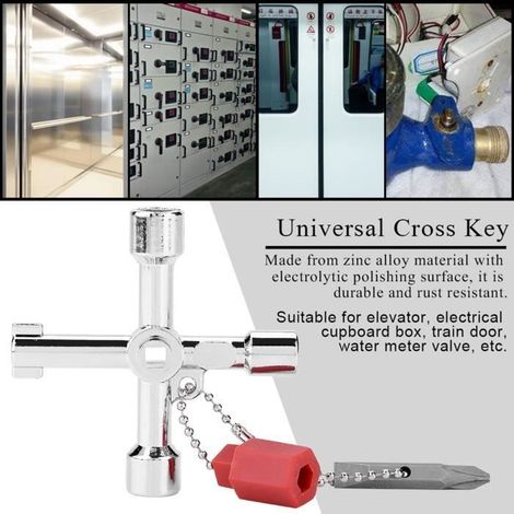 4-in-1 Cross Key Elektrischer Aufzug Zug Kleiderschrank Schrank Heizkörper Dreieck-ywey