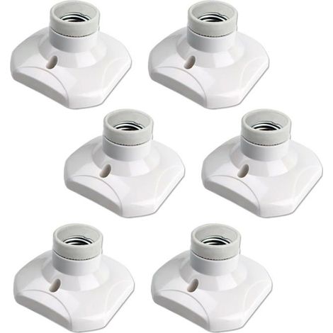 Set Mit 6 E27-schraubfassungen Für Die Decke, E27-garagensteckdose, 220–240 V Wechselstrom, Led-lampenfassung, Deckensockel – Ywey