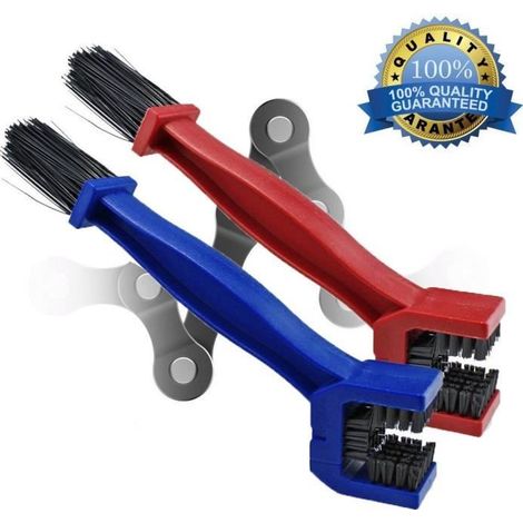 Motorrad- Oder Fahrradkettenreinigungsbürste – 2er-pack – Rot, Blau – Ywey