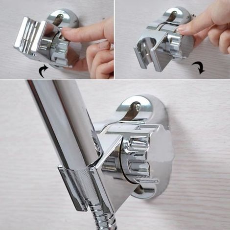 Verstellbare Handbrausehalterung – Tempsa – Strukturierter Edelstahl – Einfache Montage – Aluminium-ywey