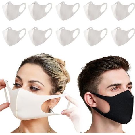 10er-pack Staubdichte Gesichtsmasken Aus Eisseide Für Den Außenbereich, Modisch, Wiederverwendbar Und Waschbar, Unisex, Grau - Ywey