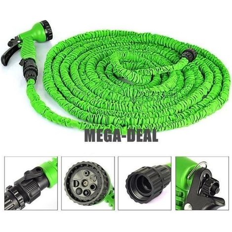 Ywey 60 M Einziehbarer Und Ausziehbarer Gartenschlauch Mit 7-funktions-spritzpistole