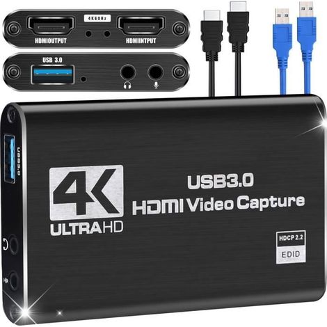 Hdmi-aufnahmekarte – Lecoo – 4k – Full Hd 1080p – Usb 3.0 – Kompatibel Mit Windows Und Mac Os – Ywey